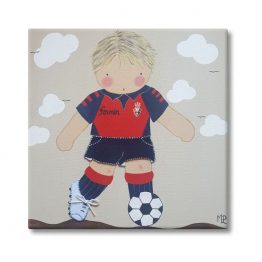 cuadro infantil niño futbol con nombre osasuna