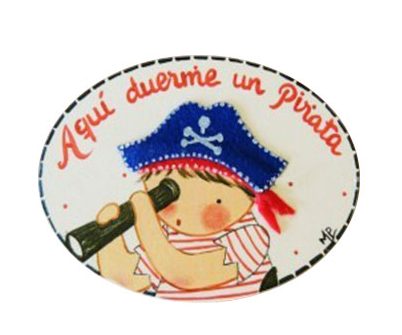 placas para puertas intantiles personalizadas con nombre bebe decorativa artesanal niña niño regalos originales blaucasa pirata niño
