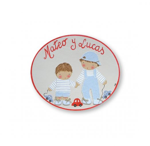 placas para puertas infantiles personalizadas con nombre bebe decorativa artesanal nina nino regalos originales hermanos juguetes