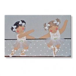 cuadros infantiles personalizados con nombre artesanales lienzos decoracion regalos bebes niños niñas blaucasa bailarina