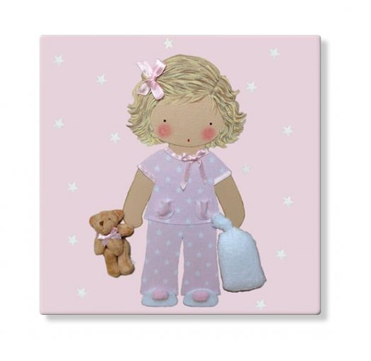 cuadros infantiles personalizados con nombre artesanales lienzos decoracion regalos bebes niños niñas blaucasa pijama
