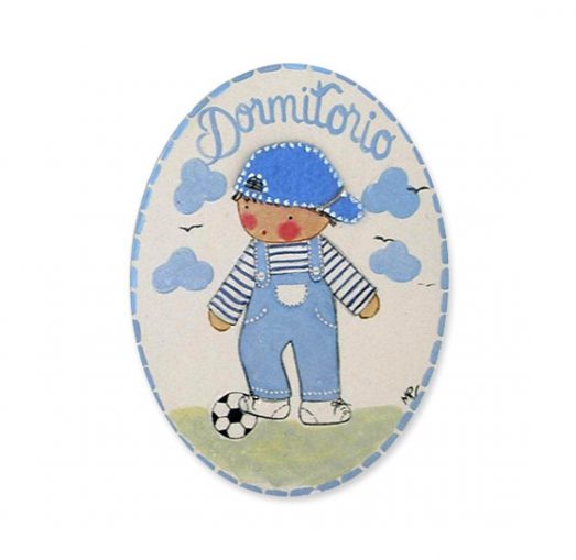 placas para puertas intantiles personalizadas con nombre bebe decorativa artesanal niña niño regalos originales blaucasa futbol