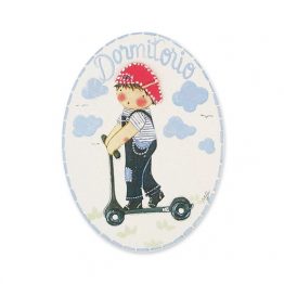 placas para puertas intantiles personalizadas con nombre bebe decorativa artesanal niña niño regalos originales blaucasa patinete