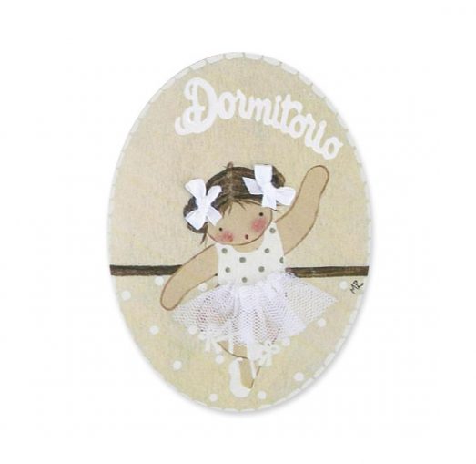 placas para puertas intantiles personalizadas con nombre bebe decorativa artesanal niña niño regalos originales blaucasa bailarina ballet passe