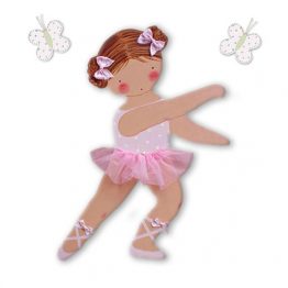 siluetas infantiles de madera personalizadas artesanales para regalos originales niña niño bebe imagenes blaucasa bailarina rosa mariposas