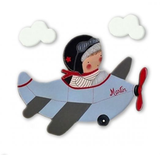 siluetas infantiles de madera personalizadas artesanales para regalos originales niña niño bebe imagenes blaucasa avion