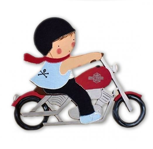 siluetas infantiles de madera personalizadas artesanales para regalos originales niña niño bebe imagenes blaucasa moto harley