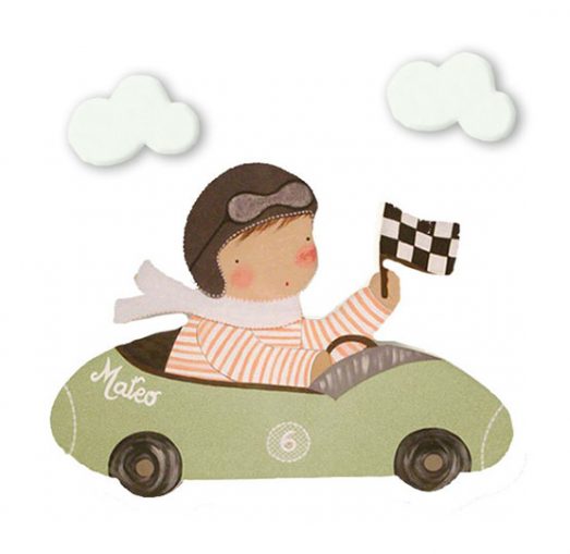 siluetas infantiles de madera personalizadas artesanales para regalos originales niña niño bebe imagenes blaucasa coche piloto de carreras