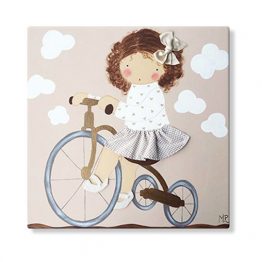 cuadros infantiles personalizados con nombre artesanales lienzos decoracion regalos bebes niños niñas blaucasa bici