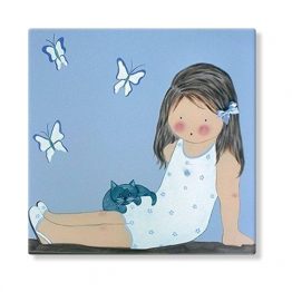 cuadros infantiles niña mariposas personalizados con nombre artesanales lienzos decoracion regalos bebes ninos ninas blaucasa
