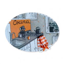 Placa para puerta de Cocina Naranja